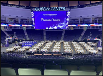 A picture of the brand new Qubein Center and Arena, being used for the dinner event on Friday, February 11.