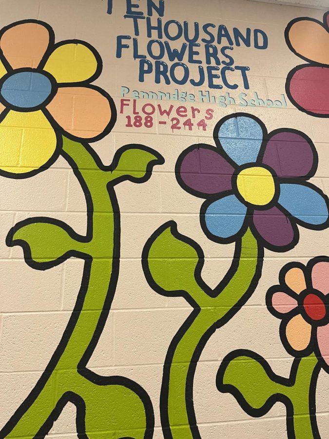 Mrs. Moss, alongside Pennridge Students, helped add more flowers to the  Ten Thousand Flowers Project. Pennridge is responsible for flowers 188 - 244.