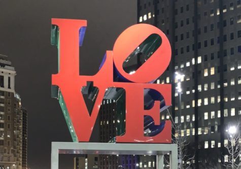 The love sign, located in Philadelphia, represents the saying the city of brotherly love.