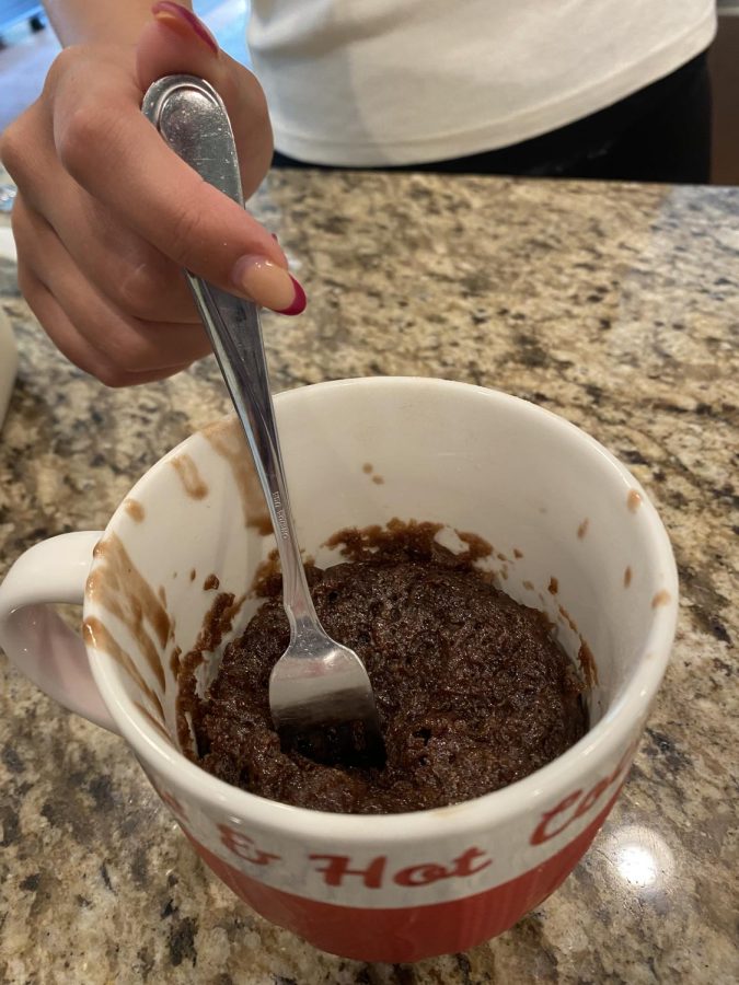 Easy chocolate mug cake to bake from home.