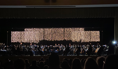 The view of the Pennridge High School stage from the audience during the annual winter concert.