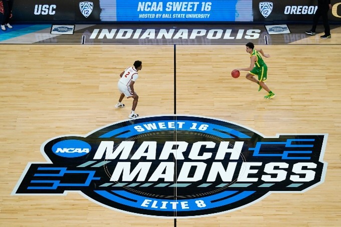 The annual NCAA March Madness tournament being played with the some of the best college basketball athletes.