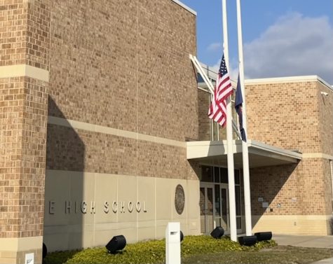 American Flag in front of Pennridge High School.