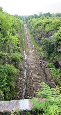 Train tracks located in Perkasie, Pennsylvania