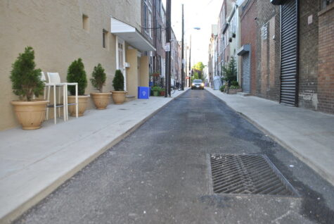 Percy Streets porous pavement