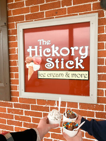 Enjoying Ice Cream at The Hickory Stick