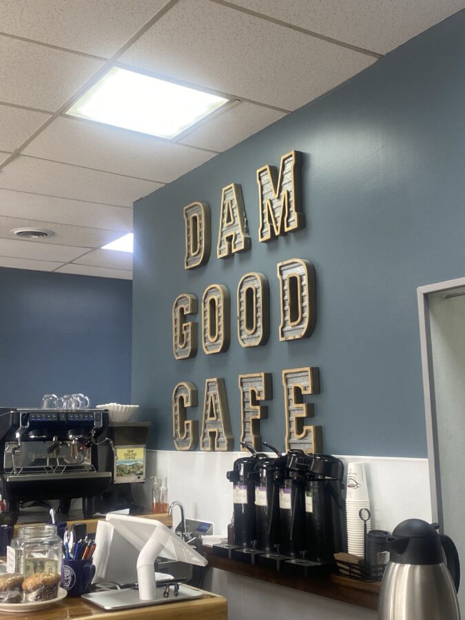Inside Dam Good Cafe.