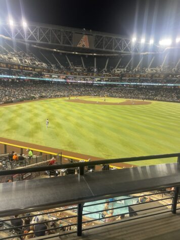Image of Chase Field during a Diamondbacks vs. Giants game.