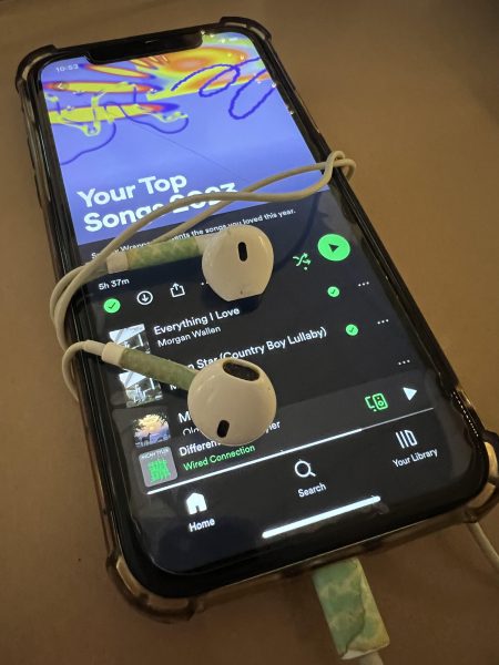 Phone displaying Spotify Wrapped