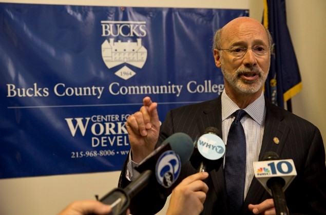 Bucks County Community College, Center for Workforce Development - Jobs That Pay Tour by governor tom wolf is licensed under CC BY 2.0.