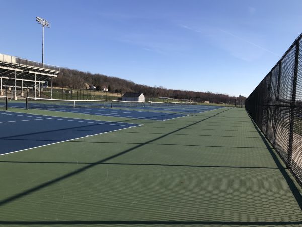 The tennis court located at Pennridge High School.