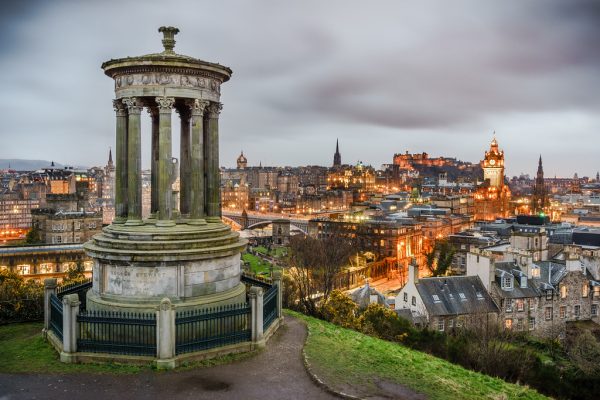 A view of Edinburgh, a city in Scotland which is home to the famous Edinburgh Castle.

View of Edinburgh from Calton Hill, Scotland, United Kingdom - cityscape photography by Giuseppe Milo (www.pixael.com) is licensed under CC BY 2.0.