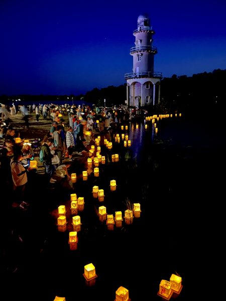 A floating lantern festival.