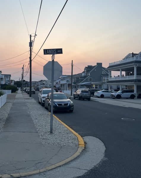 The sunset in Ocean City, New Jersey in June of 2023