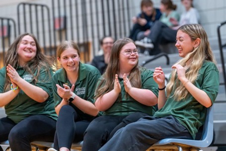 Members of the Pennridge Unified Bocce Team at a match