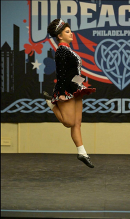 Ella Williams performing at Oireachtas, a regional Irish dance competition.