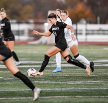 Gabriella Howley playing soccer during the 2024 season