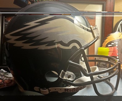 NFL game-worn football helmet 