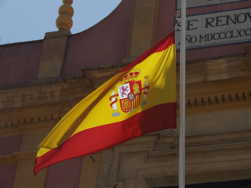 Spanish flag representing the language and culture