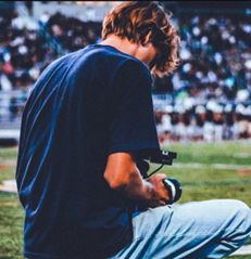 Drake Warner taking photos