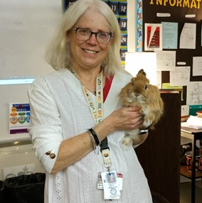 Mrs. Fusco with Merlin