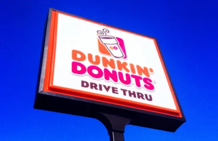 Dunkin' Donuts Drive Thru sign