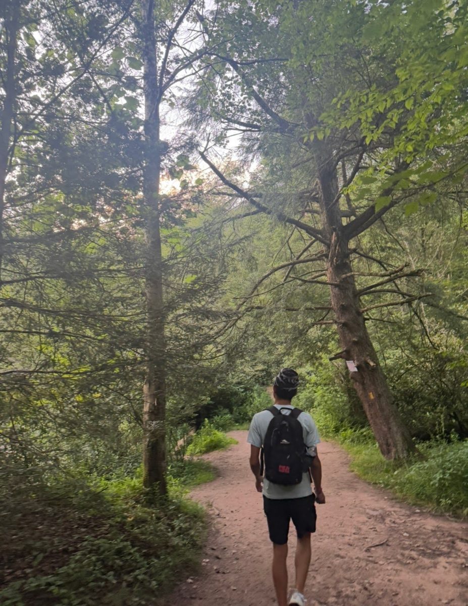 Hiker with back pack gear
