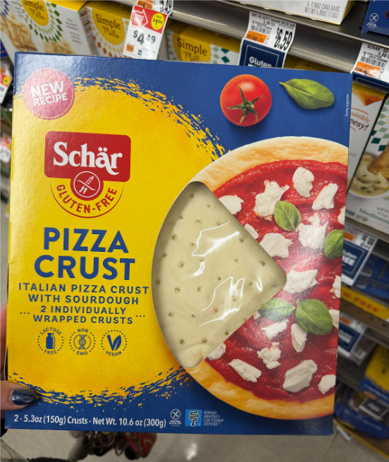 Gluten free pizza crust at Giant