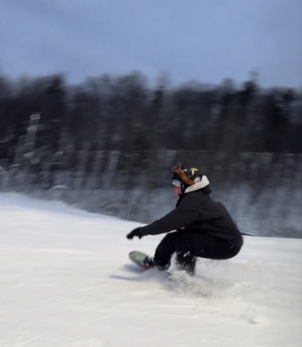 Maya Basiele Snowboarding at Blue Mountain
