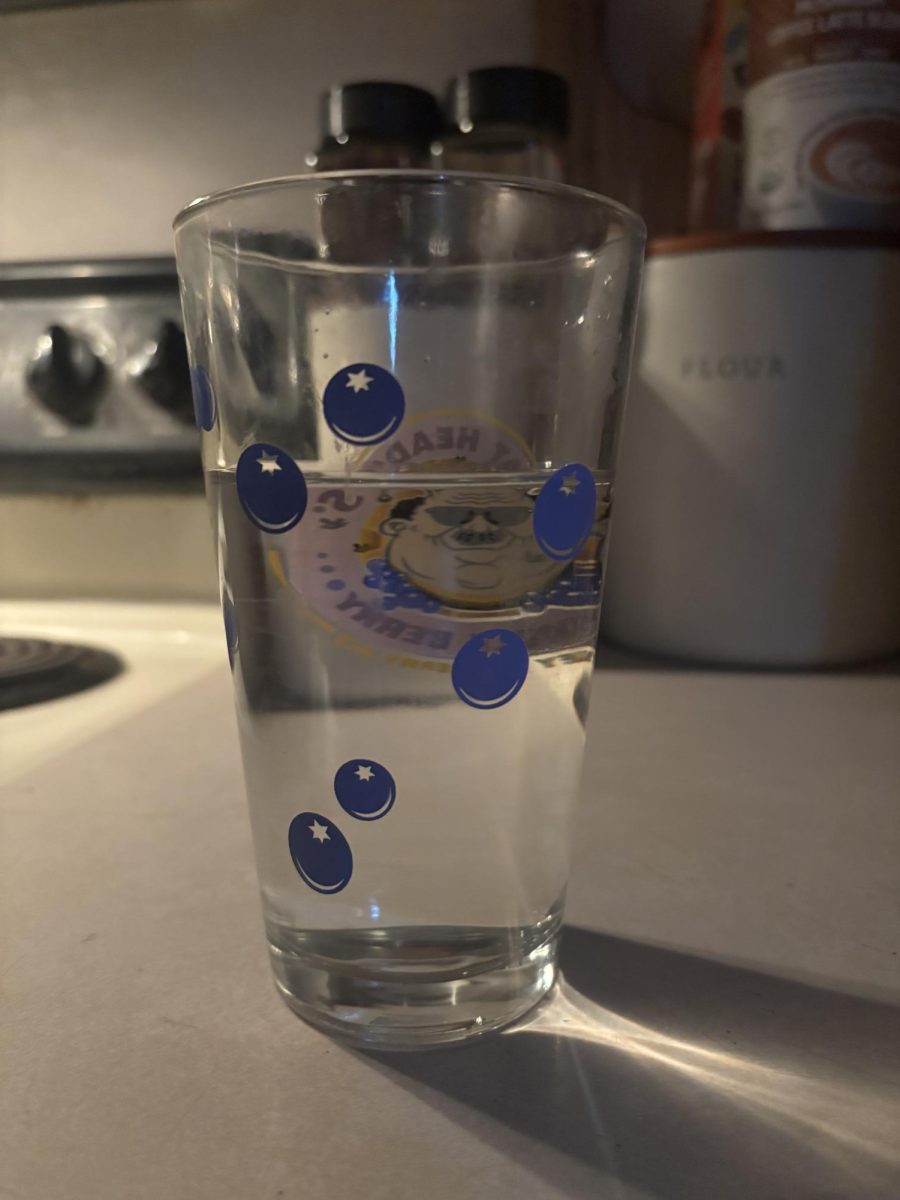 A glass of water