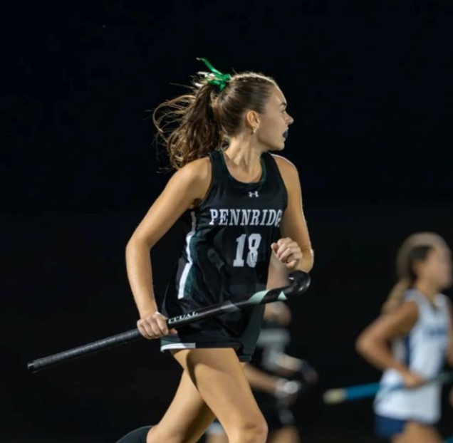 Lana Ortiz on the field during her senior night game against North Penn.