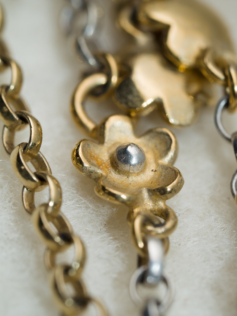 Silver and gold necklace
