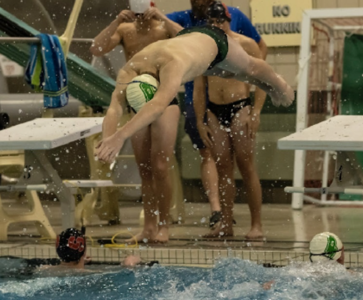 Ethan diving into the pool.