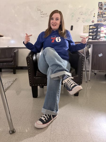 Teacher shows team spirit 