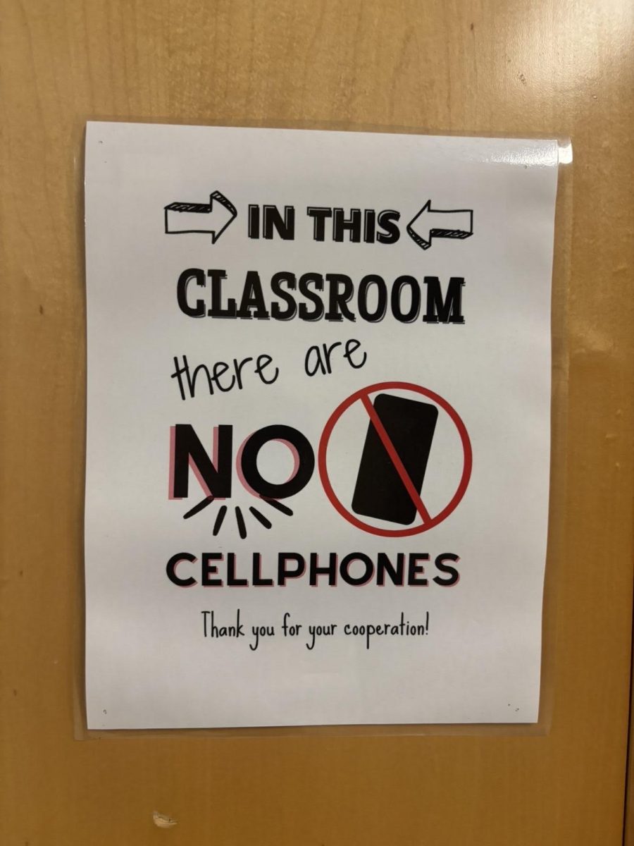 A sign hanging on Johann Sheppard's door in room 379.